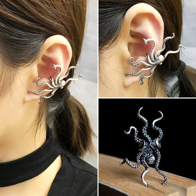 Aretes de Pulpo Plateado 925 - Diseño Oversized - Image 10