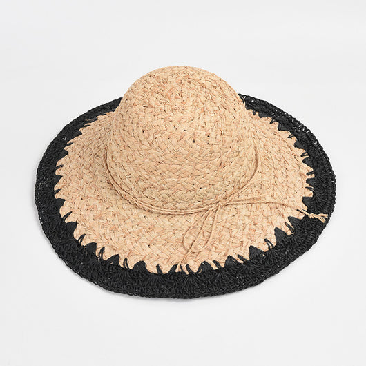 Sombrero de Rafia con Ala Ancha y Protección Solar con Ajuste de Color - Image 19
