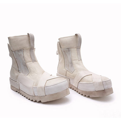 Zapatos Casual Retro de Cuero Artesanal con Suela Elevada - Image 6