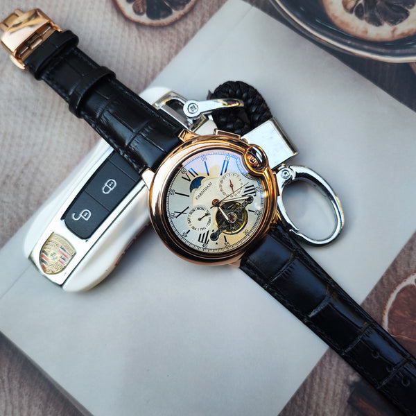 Reloj Automático Tourbillon para Hombre - Movimiento Mecánico de Precisión