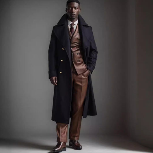 Abrigo Largo de Lana Premium Hasta la Rodilla para Hombre - Image 5