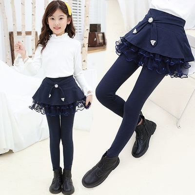 Leggings Niña con Efecto Dos Piezas y Forro de Terciopelo - Image 7