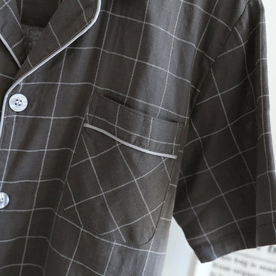 Pijama de Cuadros para Hombre - Conjunto Corto Cómodo - Image 18