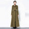 Abrigo Largo Ajustado de Lana Over-the-knee para Mujer
