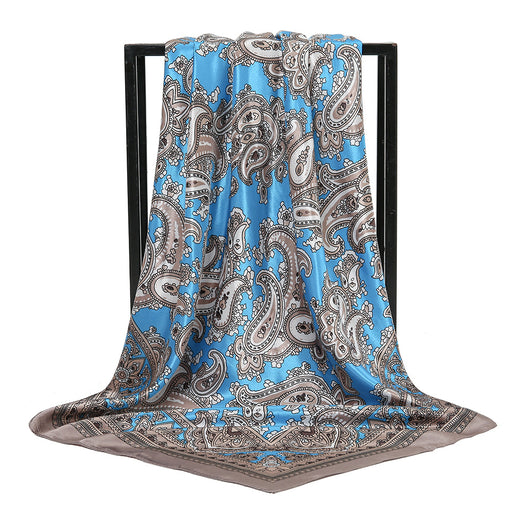 Pañuelo Estampado Paisley 90x90 cm - Chal Retro Elegante - Image 9
