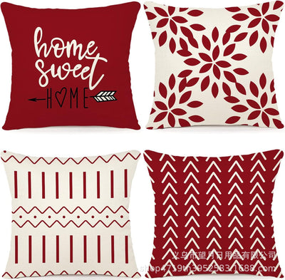 Set de 4 Fundas de Cojines Navideños Muñeco de Nieve y Reno 18x18 Pulgadas - Image 6