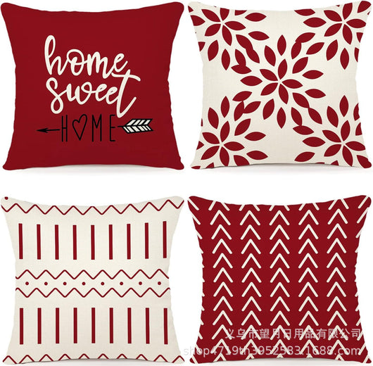 Set de 4 Fundas de Cojines Navideños Muñeco de Nieve y Reno 18x18 Pulgadas - Image 6