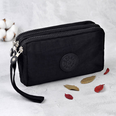 Cartera de Mano de Lona con Tres Compartimentos y Cierre - Image 2