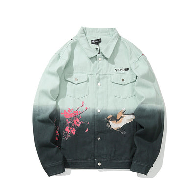 Pantalón Vaquero Hip Hop Estampado Floral Tendencia Otoño Hombre - Image 5