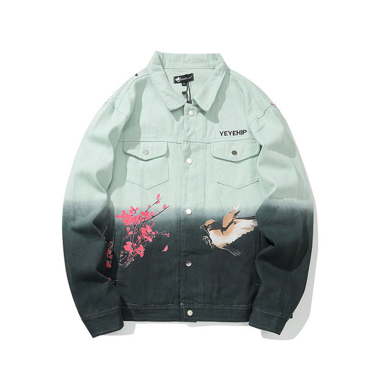 Pantalón Vaquero Hip Hop Estampado Floral Tendencia Otoño Hombre - Image 5
