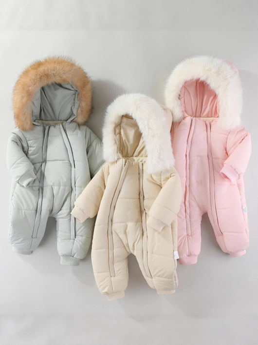 Pijama Enterizo con Capucha de Pelaje para Niños y Niñas - Image 5