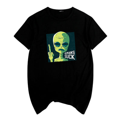 Camiseta Unisex de Manga Corta con Diseño de Caricatura Satírica - Image 3