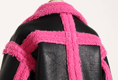Chaqueta de Motocicleta de Cuero Estilo Europeo con Solapa Grande - Image 15