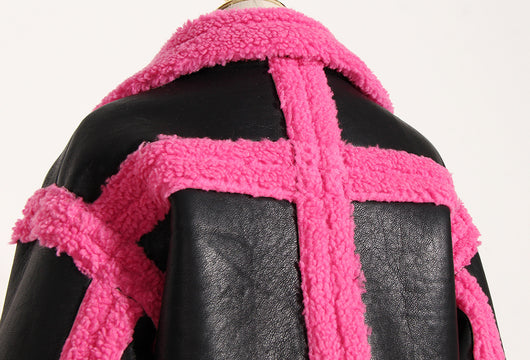 Chaqueta de Motocicleta de Cuero Estilo Europeo con Solapa Grande - Image 15