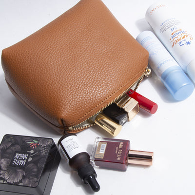 Bolsa de Almacenamiento de Cosméticos en Cuero Grabado con Patrón de Lichi - Image 29
