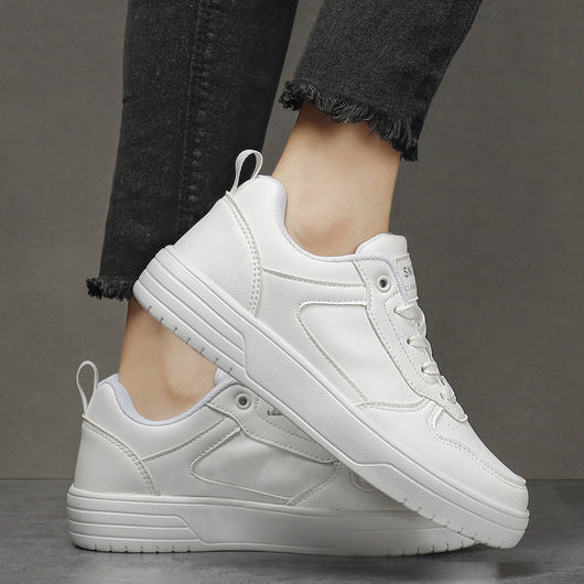 Zapatillas Blancas Para Parejas - Tenis Blancos Puros Para Hombre Primavera y Otoño - Image 3