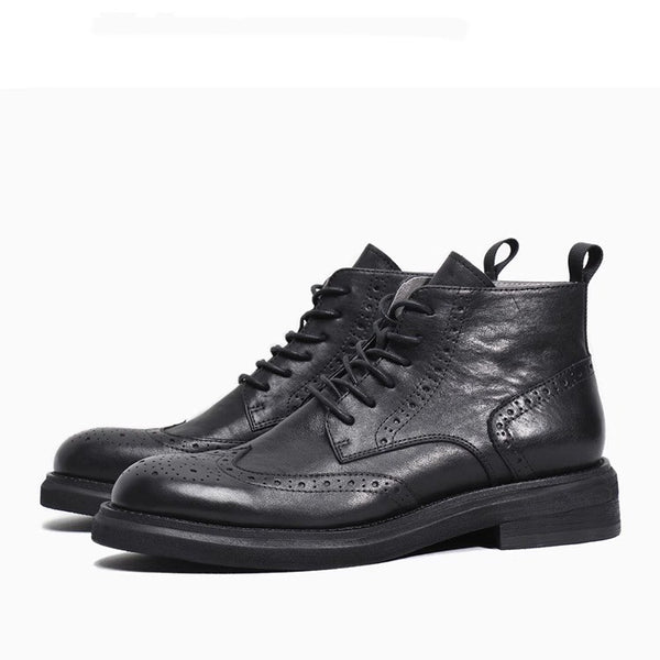 Botas Plataforma de Cuero Casual Trendy - Image 6
