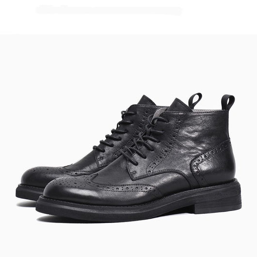 Botas Plataforma de Cuero Casual Trendy - Image 6