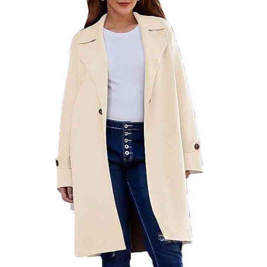 Abrigo Holgado con Solapas y Botones para Mujer - Image 8