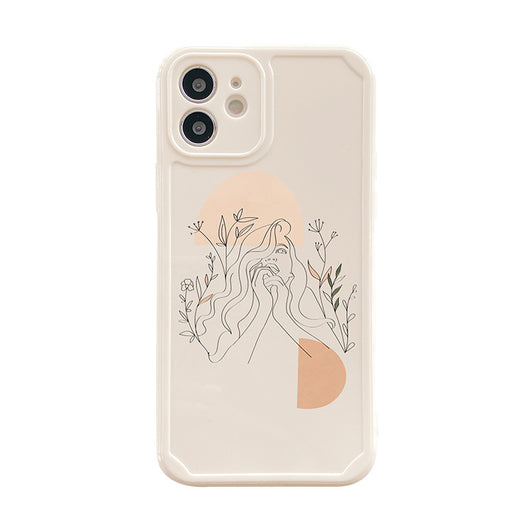 Funda para Teléfono con Marco de Foto de Chica de Líneas Simples - Image 7