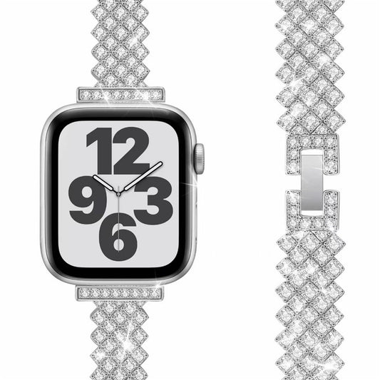 Correa de Reloj de Diamantes y Cristales Metálica - Image 2