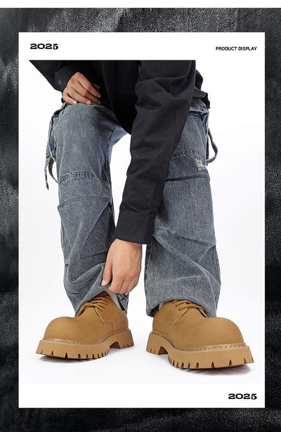 Zapatos de Vestir de Cuero Estilo Británico con Suela Gruesa Elevadora - Image 8