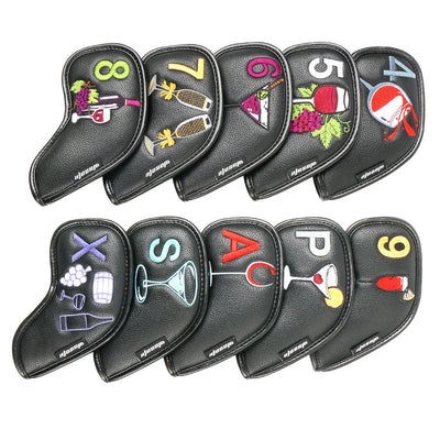 Funda Protectora Premium para Hierros de Golf con Diseño Patrón Vino - Image 18