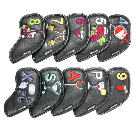 Funda Protectora Premium para Hierros de Golf con Diseño Patrón Vino - Image 18