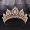 European and American Style Exquisite Crystal Rhinestone Crown Accessories B Gold