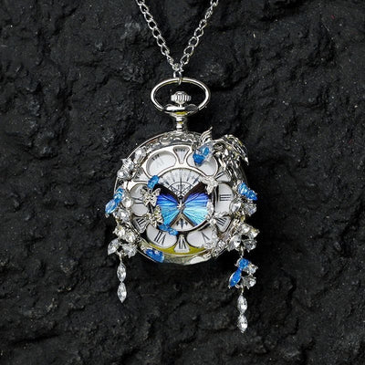 Reloj de Bolsillo Animado Mariposas Turquesa y Verde para Pareja - Edición Graduación - Image 13