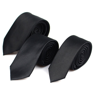 Corbata Negra Ultra Delgada 6cm - Elegancia Casual Profesional