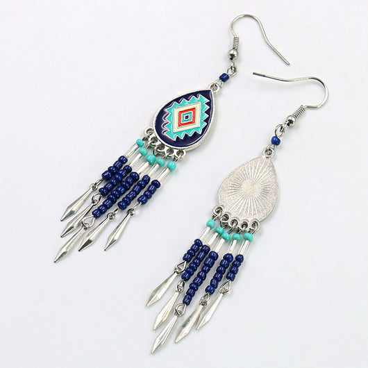Aretes Bohemios Ovalados en Aleación de Metal Hanqi - Image 4
