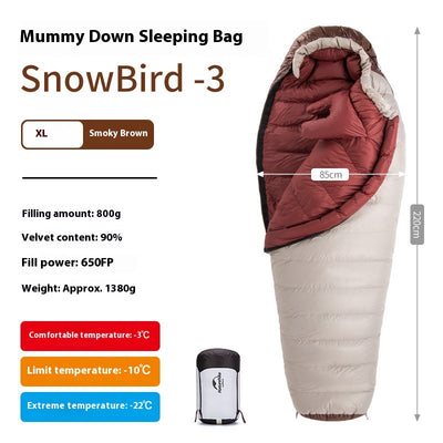 Saco de Dormir Premium con Plumón de Ganso Cálido y Confortable - Image 7