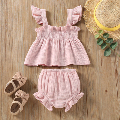 Conjunto de Top Sling y Shorts Ajustados en Colores Lisos - Image 2