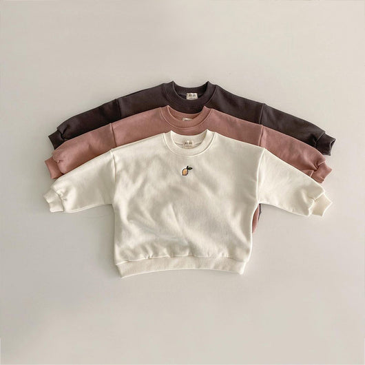 Sudadera Infantil Coreana con Bordado de Pera