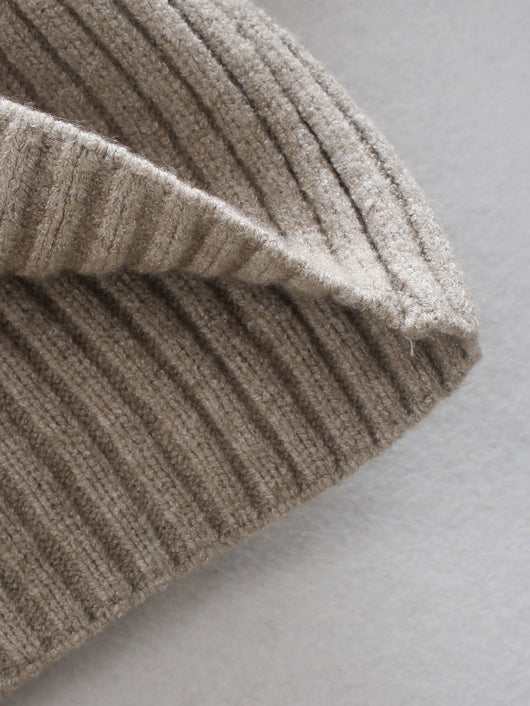 Suéter de Punto con Cuello Bajo y Rayas Verticales para Mujer - Image 17