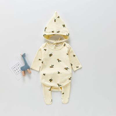 Conjunto Estampado de 3 Piezas: Romper, Pantalón y Gorro - Image 8