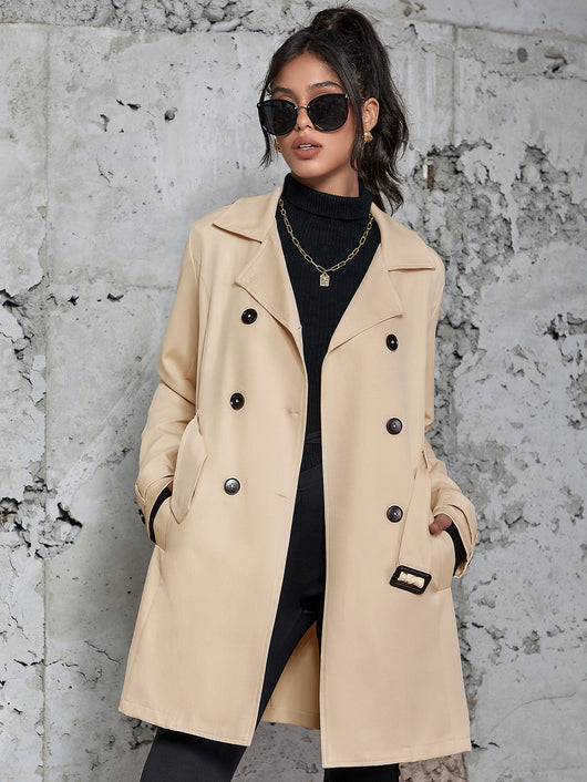 Abrigo Tipo Trench Coat Británico Largo para Mujer - Image 14