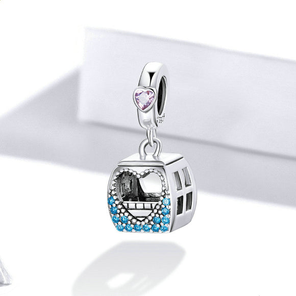 Pulsera Colgante Teleférico Romántico Plata 925 - Joya de Viajero