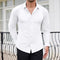 Camisa Manga Larga Sin Costuras Elástica Antiarrugas Efecto Hielo para Hombre