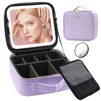 Maletín de Maquillaje Profesional con Espejo LED y Gran Capacidad de Almacenamiento - Image 14
