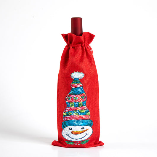 Bolsa para Vino con Pintura de Diamantes Navideña Europeo-Americana - Image 11