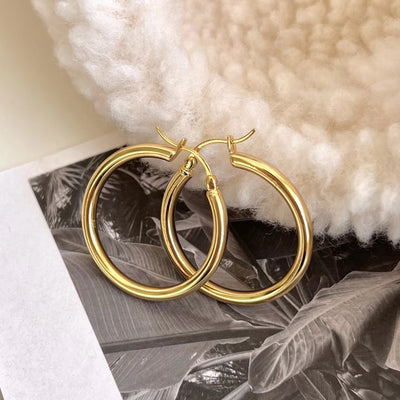 Aretes Clásicos de Plata Brillante - Diámetro Versátil - Image 7