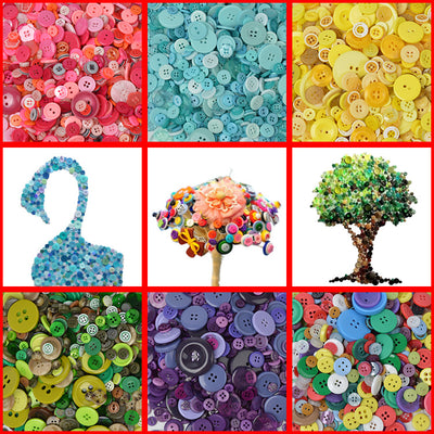 Botones de Resina Artesanal Multicolor con Diseño Floral para Manualidades DIY - Image 49
