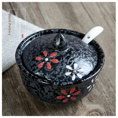 Set de Frascos de Cerámica Pintados a Mano con Tapa para Especias - Image 10