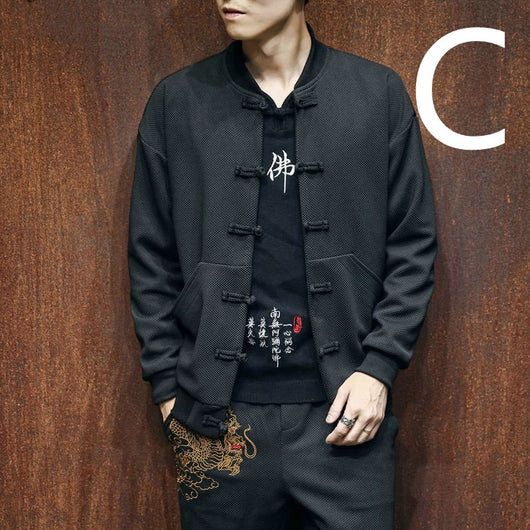 Traje Hanfu Retro para Hombre - Abrigo de Estilo Clásico - Image 3