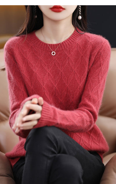 Suéter Jacquard Grueso para Mujer - Abrigo Cálido Otoño Invierno - Image 30