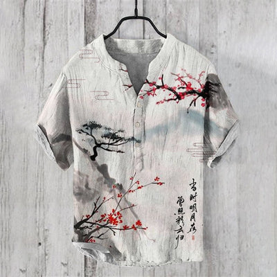 Camisa Hawaiana Navideña Casual con Estampado Santa para Hombre - Image 30