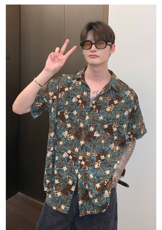 Camisa Suelta de Manga Larga con Solapa para Hombre - Image 11