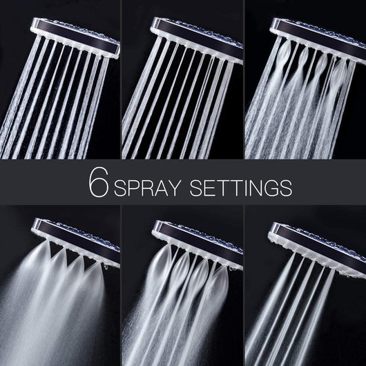 Ducha de Mano Cuadrada con 6 Funciones y Presión Potente - Image 2